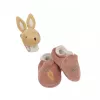 Kaloo Set regalo 2-in-1 coniglietto (sonaglio + booties) collezione Petites Chansons