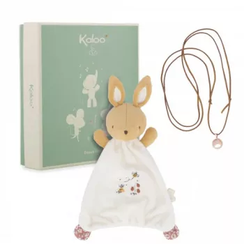 Kaloo Set regalo 2-in-1 coniglietto doudou e collana bola gravidanza Petites Chansons