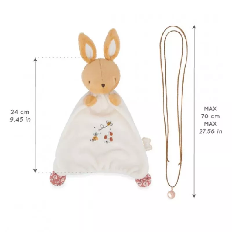 Kaloo Set regalo 2-in-1 coniglietto doudou e collana bola gravidanza Petites Chansons