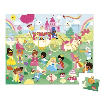 Janod Puzzle in valigetta Principesse 36 pezzi 4+ Made in France