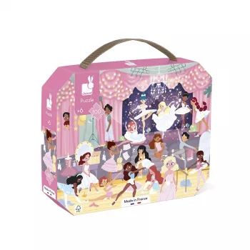 Janod Puzzle in valigetta Ballerine 100 pezzi 6+ Made in France