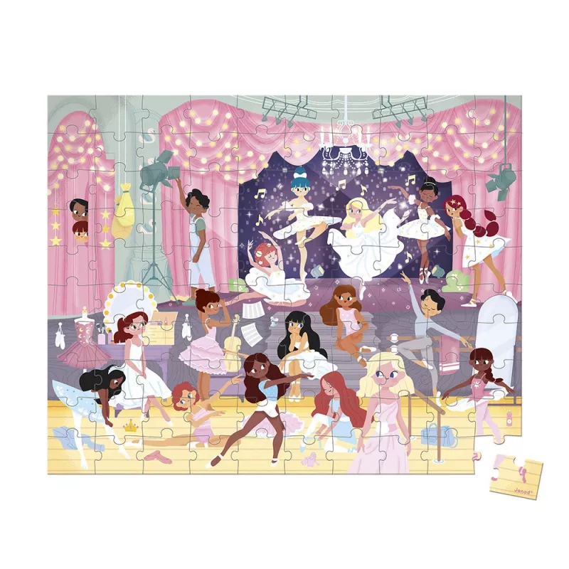 Janod Puzzle in valigetta Ballerine 100 pezzi 6+ Made in France