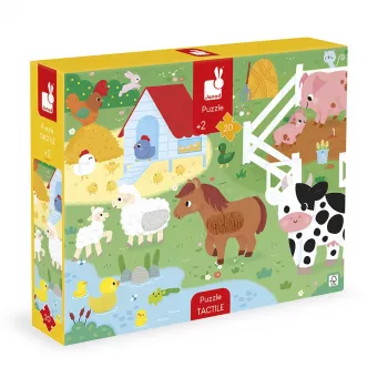 Janod Puzzle tattile sensoriale Fattoria 20 pezzi 2+
