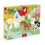 Janod Puzzle tattile sensoriale Fattoria 20 pezzi 2+