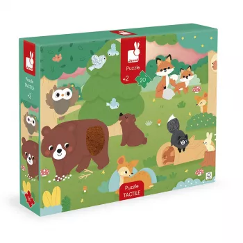 Janod Puzzle tattile sensoriale Foresta 20 pezzi 2+
