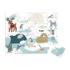 Janod Puzzle tattile sensoriale Terra polare 20 pezzi da 2 anni