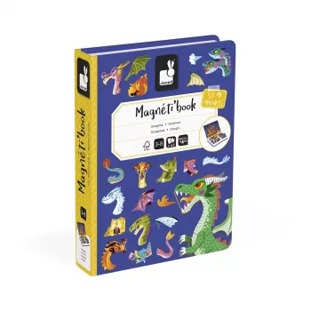 Janod Magnetibook Draghi gioco magnetico con libro - tema draghi fantasia