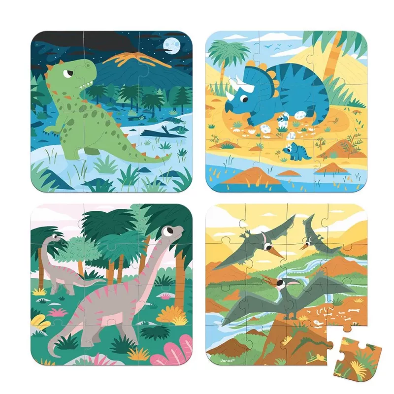 Janod Magneti'Book Dinosauri gioco magnetico educativo 40 pezzi J02541