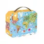 Janod Puzzle in valigetta Mappa del mondo 300 pezzi