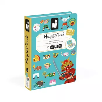 Janod Magnetibook Storia - giocattolo magnetico educativo per bambini da 3 a 8 anni