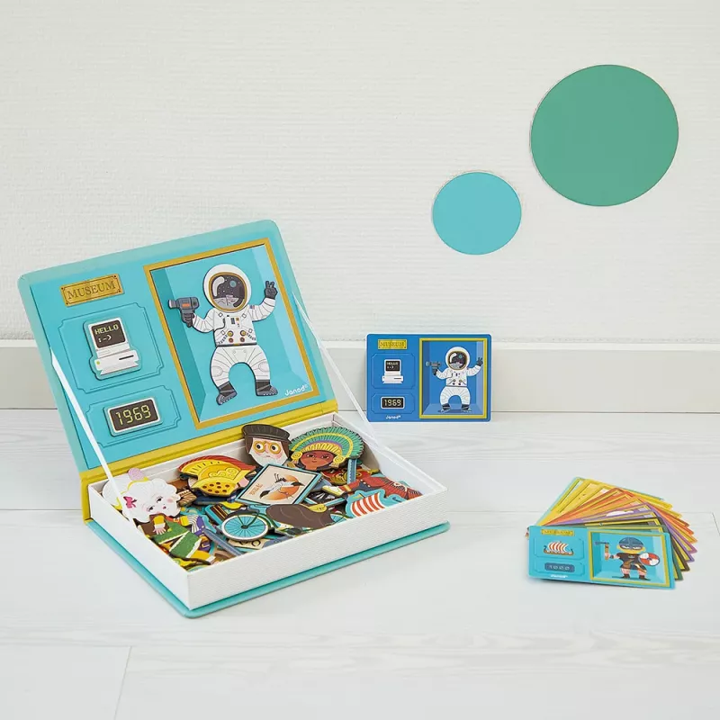Janod Magnetibook Storia - giocattolo magnetico educativo per bambini da 3 a 8 anni