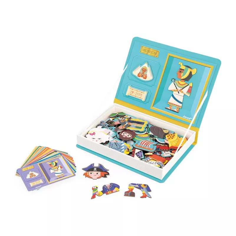 Janod Magnetibook Storia - giocattolo magnetico educativo per bambini da 3 a 8 anni