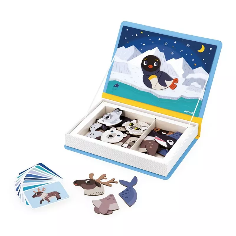 Janod Magnetibook Animali polari giocattolo magnetico educativo