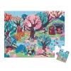 Janod Puzzle Foresta luminescente al buio con lampada UV 24 pezzi