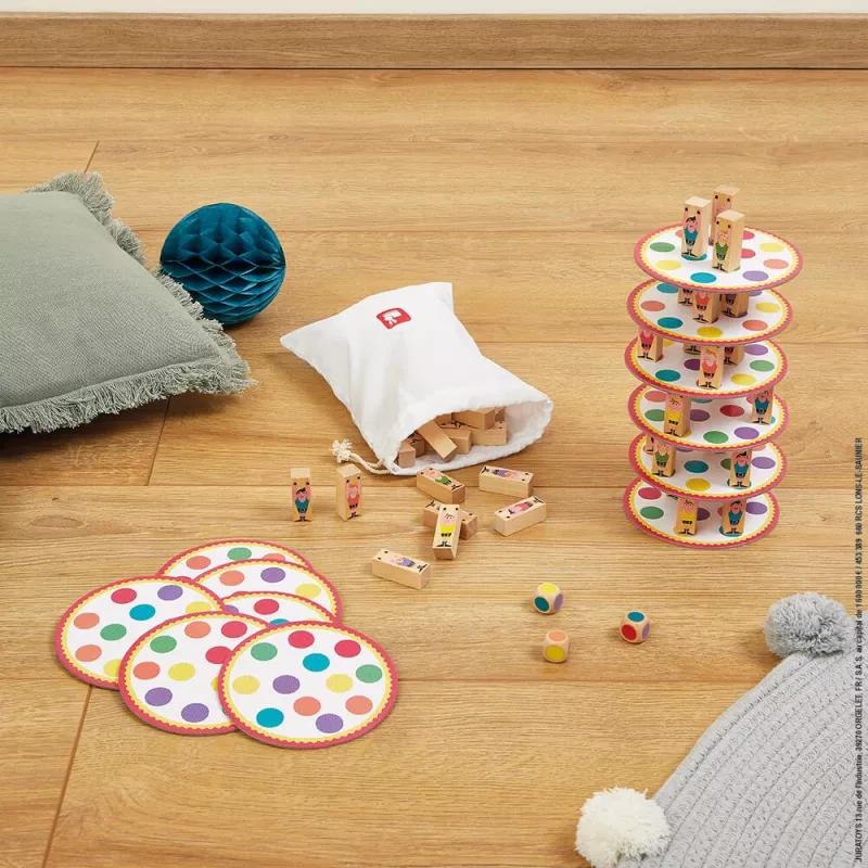 Janod Akrobaci J02757 gioco di impilamento in legno