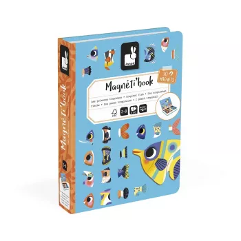 Janod Magnetibook Pesci tropicali libro puzzle magnetico 3+