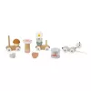 Janod Sweet Cocoon Treno magnetico impilabile Lumaca gioco da trainare con blocchi e sonaglio, 12m+