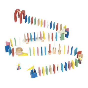 Janod Domino percorso a ostacoli 100 pezzi 3+