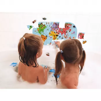 Janod Mappa del mondo puzzle magnetico 28 pezzi