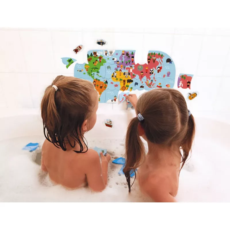 Janod Mappa del mondo puzzle magnetico 28 pezzi