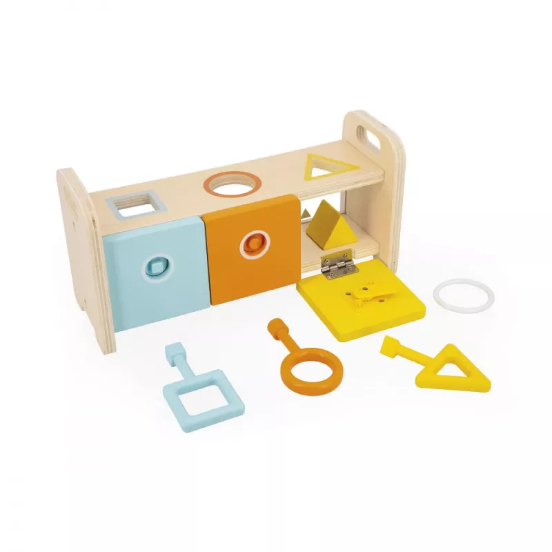 Janod Essentiel Incastra-forme in legno con chiavi