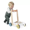 Janod Pure Camminatore da spingere con mattoncini e incastra-forme, 12m+