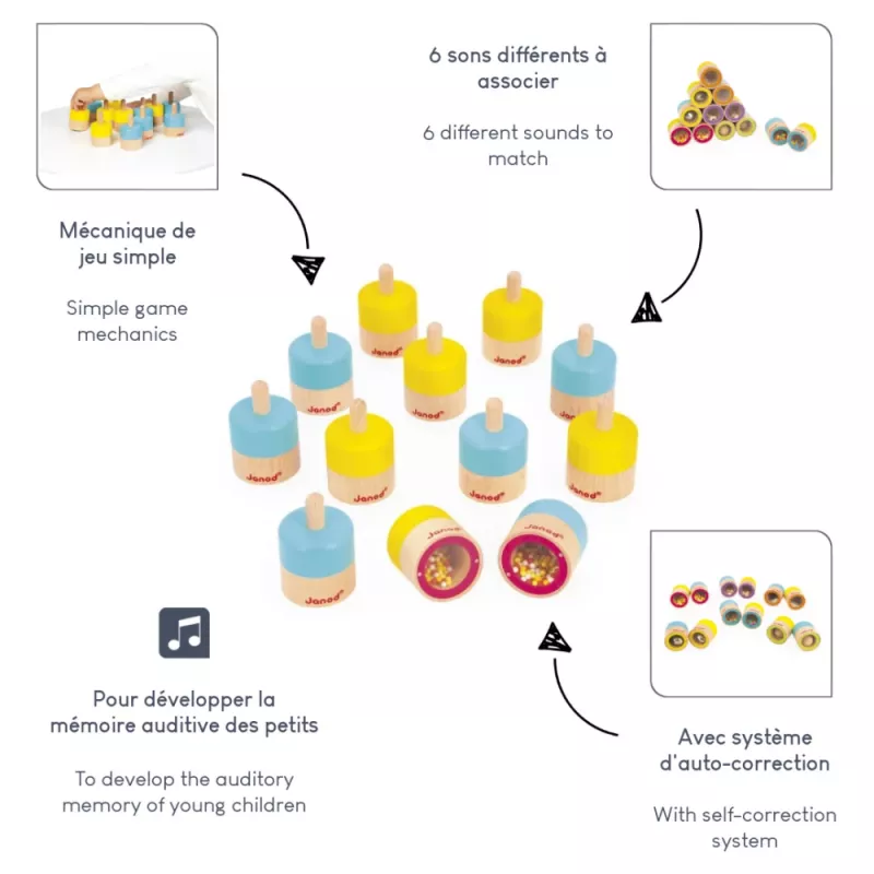 Janod Memory Gioco sensoriale sonoro