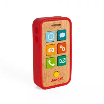 Janod Telefono giocattolo in legno con suoni J05334