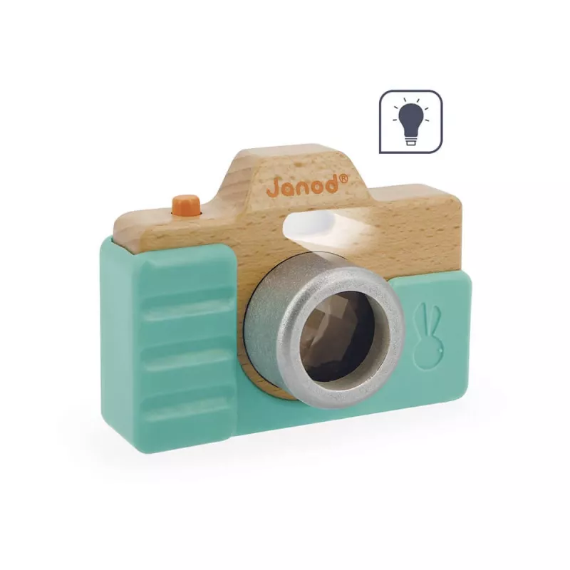 Janod Macchina fotografica in legno con suono e flash