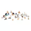 Janod Set mattoncini e personaggi 35 pezzi - Cross Roads Mountains