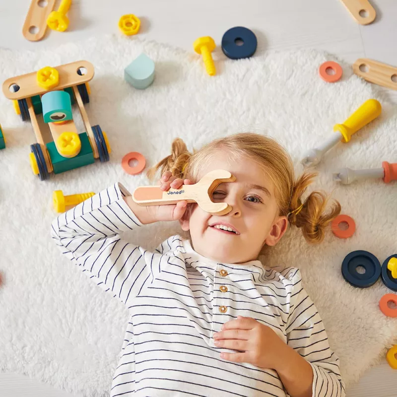 Janod Brico'kids Set di costruzioni 100 pezzi da 3 anni