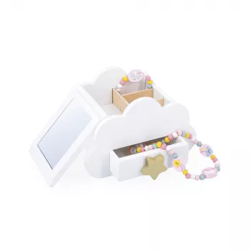 Janod Carillon portagioie unicorno con specchio, collana e bracciale 3+