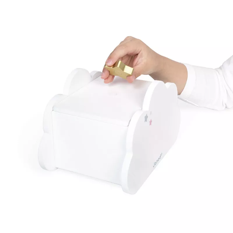 Janod Carillon portagioie unicorno con specchio, collana e bracciale 3+