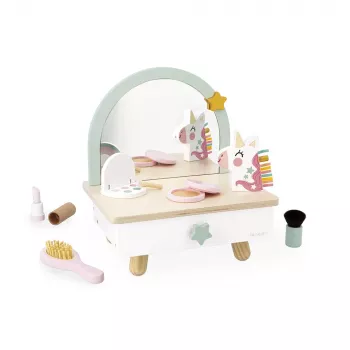 Janod Toeletta in legno con accessori unicorno 3+