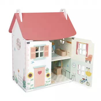 JANOD Lilliputiens Casa delle bambole in legno con 15 accessori J06467