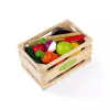 Janod Set scatola da taglio frutta e verdura in legno - 18 pezzi accessori cucina giocattolo con coltello e tagliere