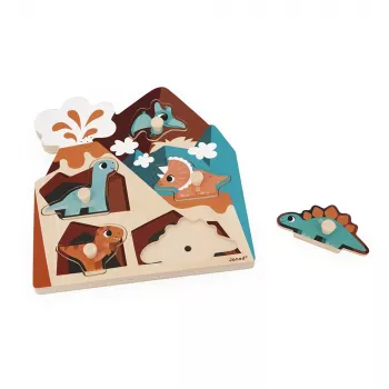 Janod Puzzle musicale Dinosauri 18m+
