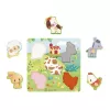 Janod Pure Puzzle sensoriale in legno Animali della fattoria 7 pezzi