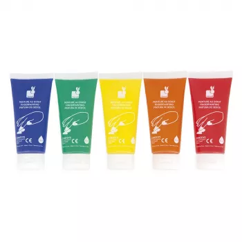 JANOD Colori a dita 5 colori 400 ml a base d'acqua non tossici lavabili colore per artisti per bambini da 18 mesi