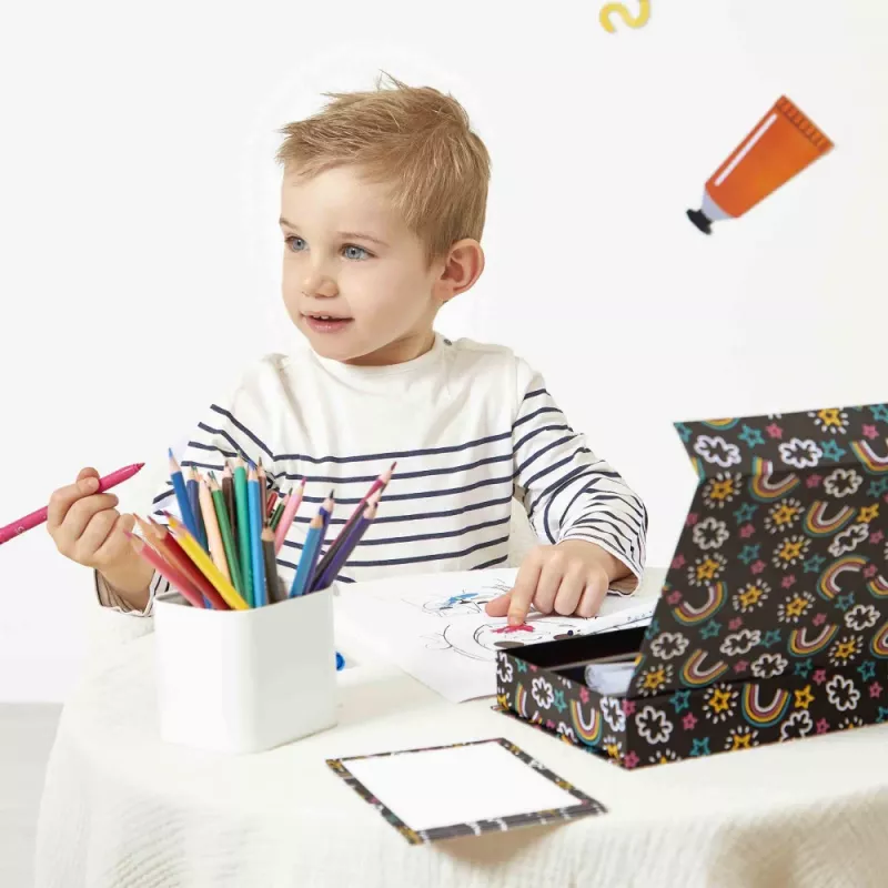Janod Valigetta da disegno set artistico 42 pezzi per bambini da 3 anni