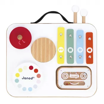 Janod Confetti Tavola attività musicale con maniglia J07679