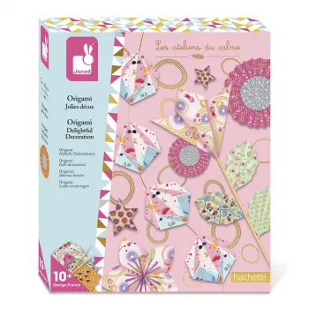 Janod Kit Origami - Gioco Creativo di Piegatura della Carta per Bambini - 24 Fogli, 12 Modelli di Animali - Les Ateliers du Calme