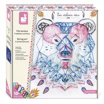 Janod 3D String Art Animali Set Creativo Fai-da-te