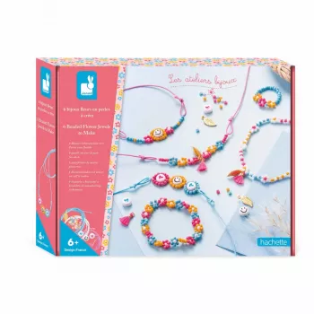 Janod Set Fai-da-te Creazione Gioielli Perline Fiori 6+