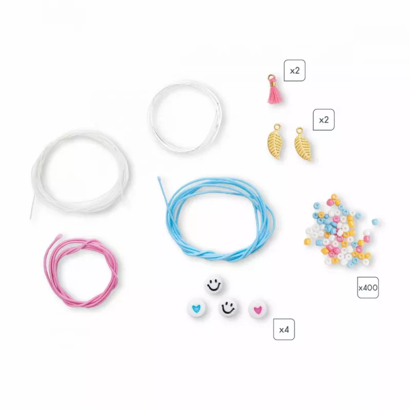 Janod Set Fai-da-te Creazione Gioielli Perline Fiori 6+
