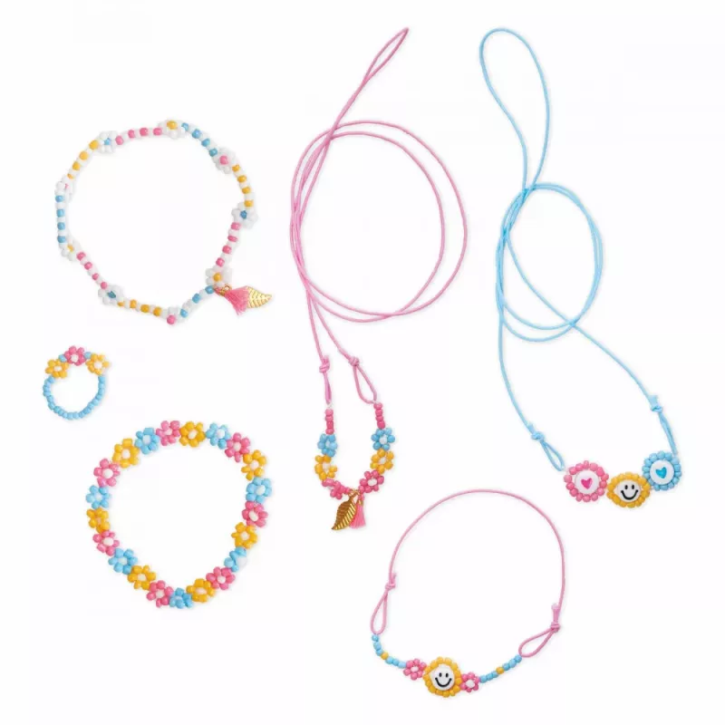 Janod Set Fai-da-te Creazione Gioielli Perline Fiori 6+