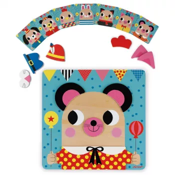 Janod Puzzle Magnetico in Legno Animali J08035