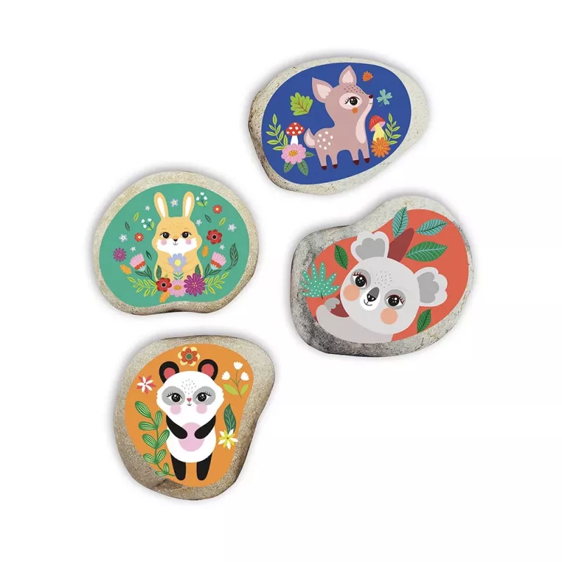 Janod Set Creativo Pietre Decorative 4 Pezzi Piccoli Animali 6+