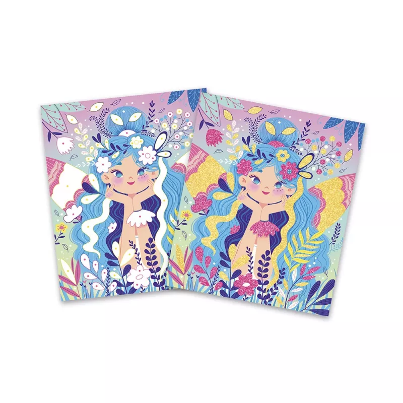 Janod Set Creativo Fata Glitter per Bambini da 6 Anni