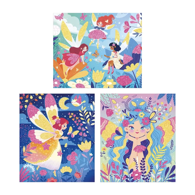 Janod Set Creativo Fata Glitter per Bambini da 6 Anni
